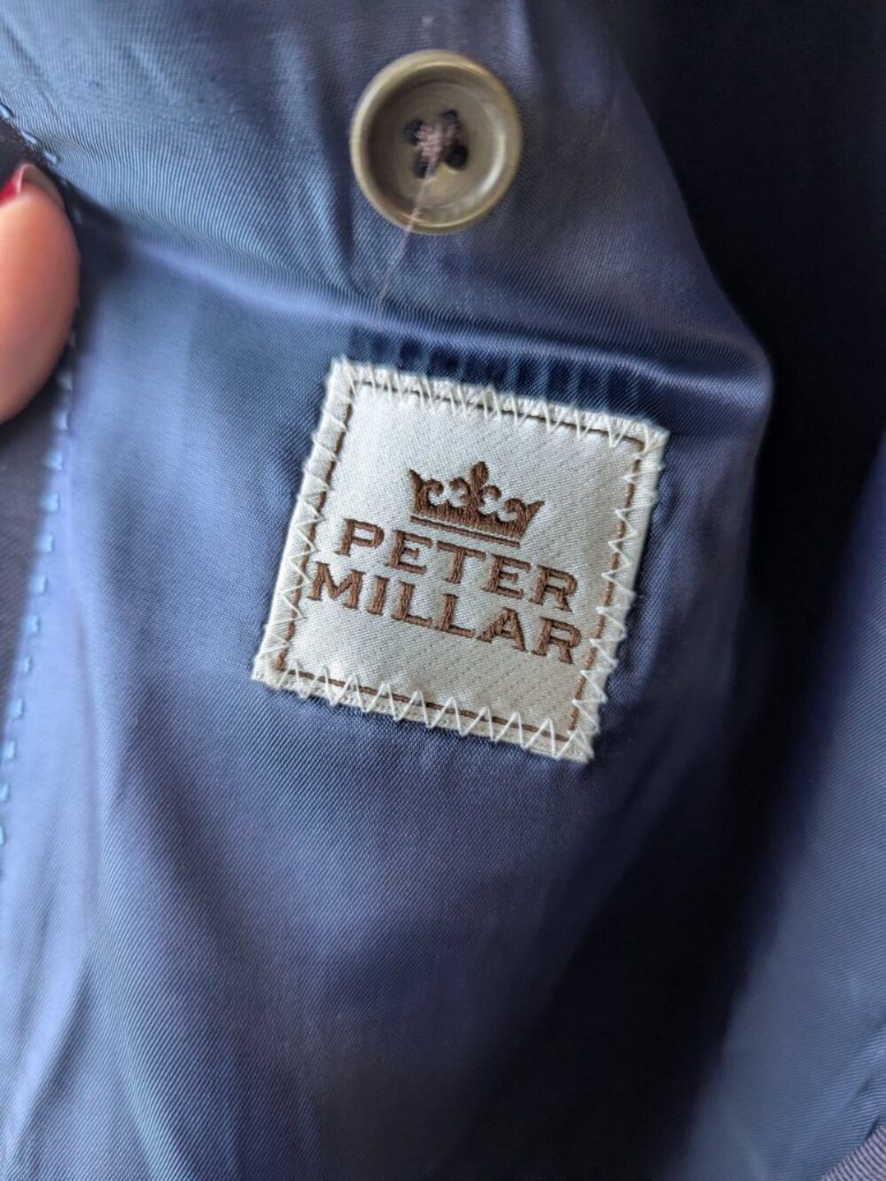 Peter Millar Navy Blue 100% Wool Blazer Men's Size 42R - Picture 7 of 10